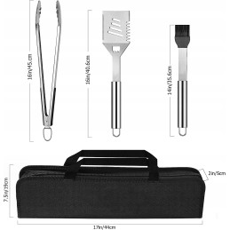 Grilio stalo įrankių rinkinys, priedai, dėklas, 3 vnt