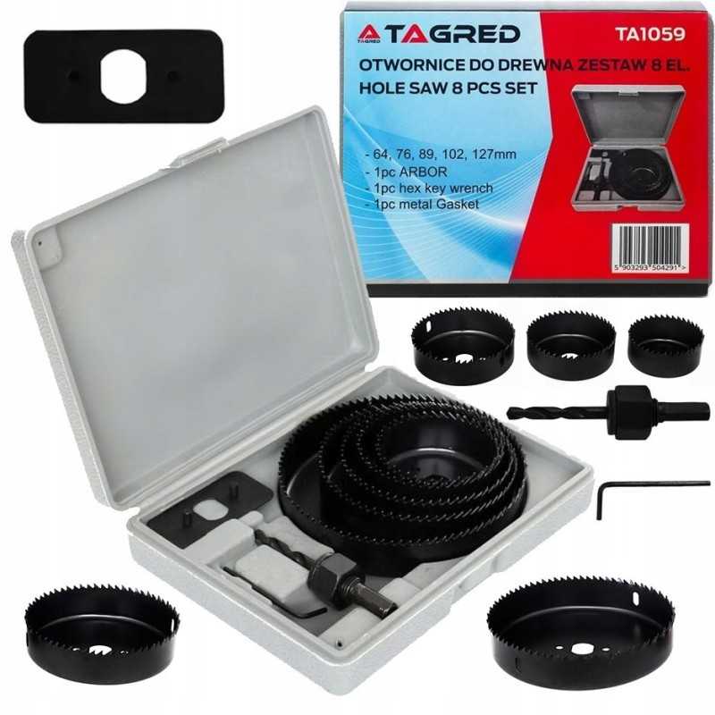 Skylių pjaustytuvų ir skylių pjūklų rinkinys medienai