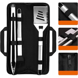 Grilio stalo įrankių rinkinys, priedai, dėklas, 3 vnt
