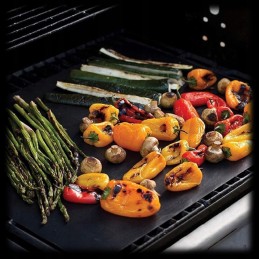 8x tefloninis grilio kilimėlis, skirtas daugkartiniam grilio bbq kepimo padėklui