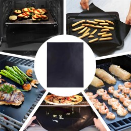 8x tefloninis grilio kilimėlis, skirtas daugkartiniam grilio bbq kepimo padėklui