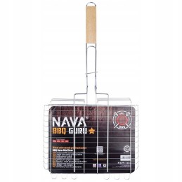 Grilio grotelės mėsai, žuviai, daržovėms kepti, uždaras krepšelis, plieninės grilio grotelės