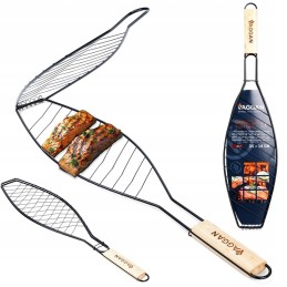 Žuvies kepsninės grotelės, uždaros, metalinės, plieninės grotelės