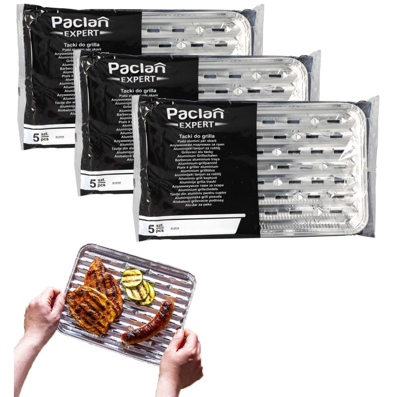 Aliuminio padėklas Paclan griliui, 15 vnt