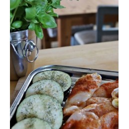 Daugkartinio naudojimo ekologiškas plieninis grilio padėklas