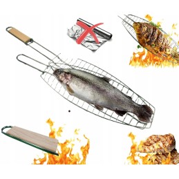 Grilio tinklelis žuviai ir daržovėms, išmatavimai 40/16 cm