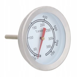 Termometras BBQ grilio rūkyklai nuo 100 iki 700 f, nerūdijančio plieno su sriegiu