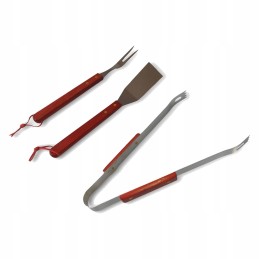 Maestro mr-1009 3 dalių kepsninės komplektas su medine rankena