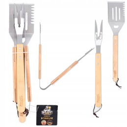 Nerūdijančio plieno grilio rinkinys, 3 vnt