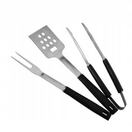 3 dalių rinkinys kepimo žnyplėms, mentelei ir iešmui