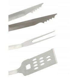 3 dalių rinkinys kepimo žnyplėms, mentelei ir iešmui