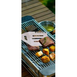 3 dalių rinkinys kepimo žnyplėms, mentelei ir iešmui