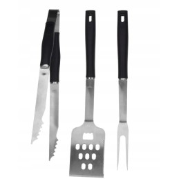 3 dalių rinkinys kepimo žnyplėms, mentelei ir iešmui