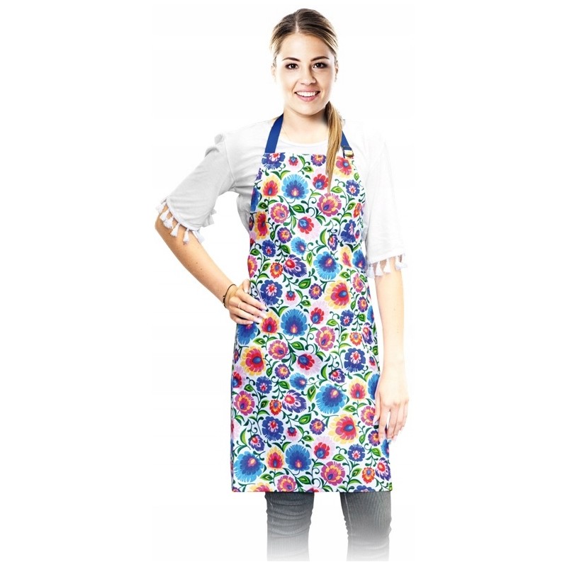 Priekinė virtuvės prijuostė - liaudies raštas iš Łowicz