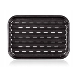 Daugkartinio naudojimo emaliuotas plieninis grilio padėklas 35x24 cm