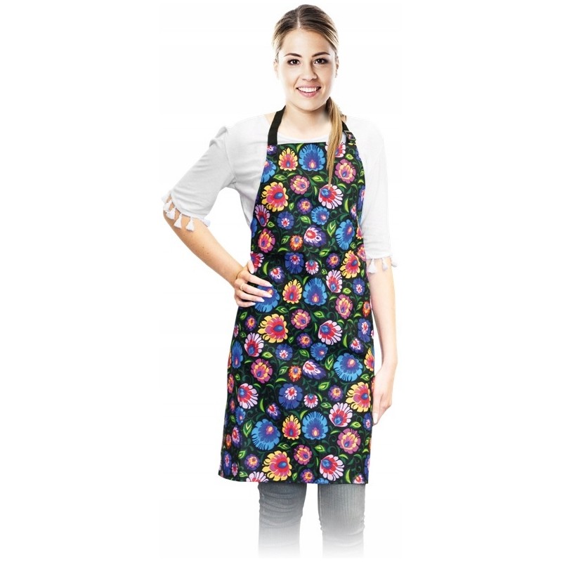 Priekinė virtuvės prijuostė - liaudies raštas iš Łowicz