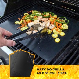 Tefloninis grilio kilimėlis grilio padėklas orkaitės kepimo skarda 5 vnt
