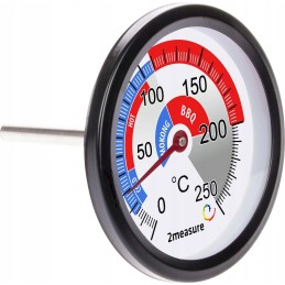 Termometras rūkyklai, griliui, griliui - su sriegiu ir tvirtinimo veržle