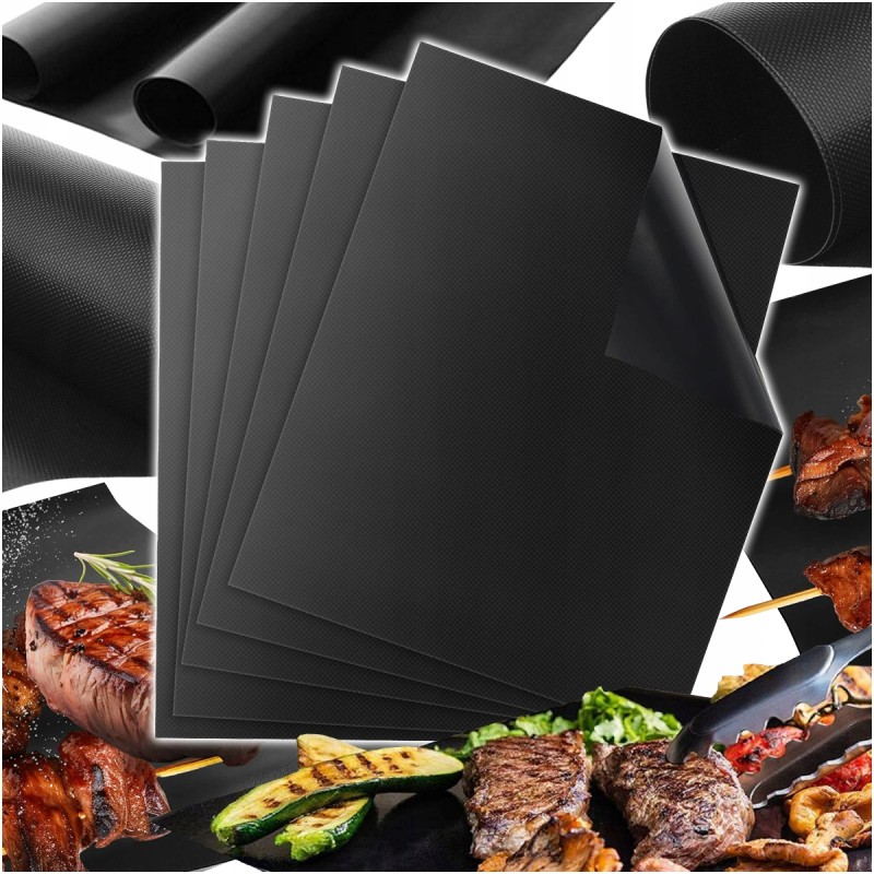 Tefloninis grilio kilimėlis grilio padėklas orkaitės kepimo skarda 5 vnt