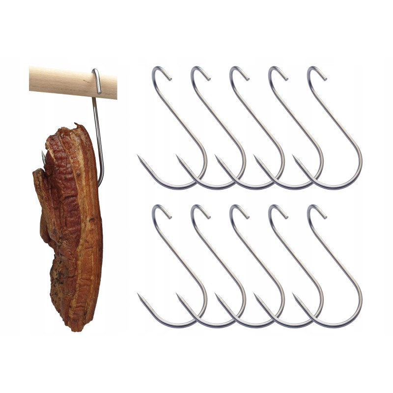 413 b susukti rūkymo kabliukai šaltiems mėsos gaminiams, skersmuo 4