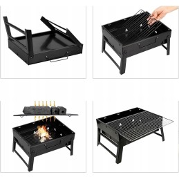 Turistinis grilis sulankstomas sodo nešiojamas lagaminas stovyklavimo anglis