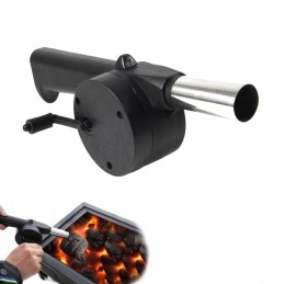 Handheld blower for lighting a grill fire