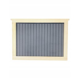 Plastikinės pertvarų grotelės mediniame korpuse - vertikalios - dadant (445x319mm)