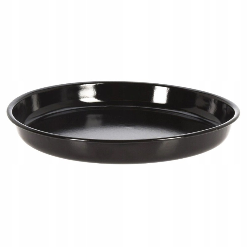 Apvalus plieninis kepimo padėklas, juodas, 26 cm, 5 cm, BBQ