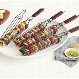 Krepšelis daržovių ir mėsos iešmams kepti ant grotelių