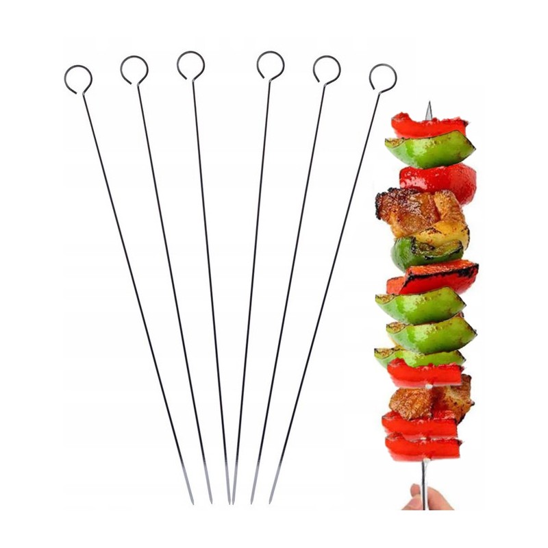 Iešmeliai 60cm grilio smeigtukai 6 vnt.