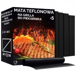 ⭐ 5x tefloninių grilio kilimėlių rinkinys 40 x 33 cm ⭐