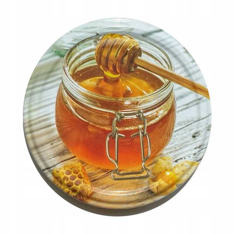 Didelis dangtelis - stiklainis su kaušeliu - (82 mm / 50 vnt.)