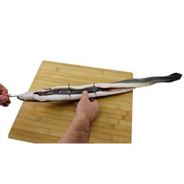 H 329 kabliukai unguriams rūkyti, ilgis 32cm, rūkymo kabliukas, 4 peiliukai, lenkiškas kabliukas