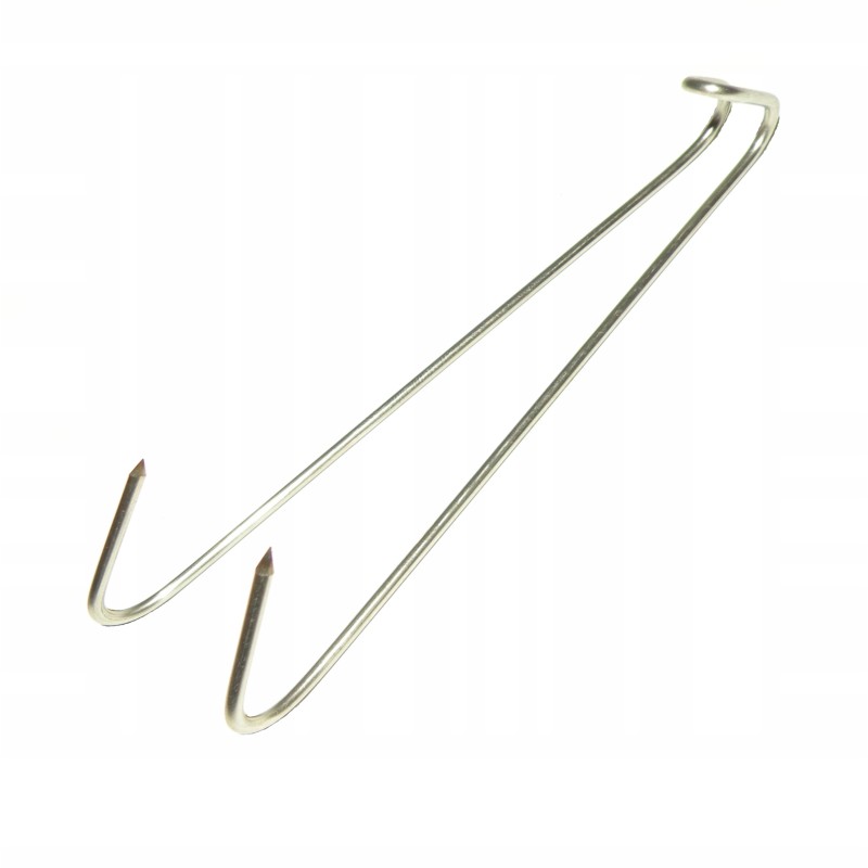 Rūkymo kabliukas, 10 vienetų rinkinys, dvigubas kabliukas 12 cm, storis 2,4 mm