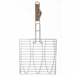 Metalinės grotelės žuviai kepti, 28x55,5 cm