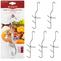 Trigubi žuvies rūkymo kabliukai, 5 vnt. brawin 311302