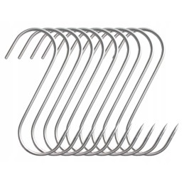 Rūkymo kabliukai 10 vnt, nerūdijančio plieno kablys, 4 0 mm