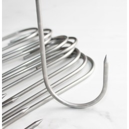 Rūkymo kabliukai 10 vnt, nerūdijančio plieno kablys, 4 0 mm