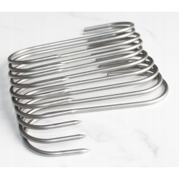 Rūkymo kabliukai 10 vnt, nerūdijančio plieno kablys, 4 0 mm