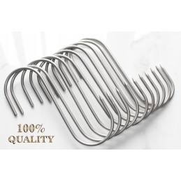 Rūkymo kabliukai 10 vnt, nerūdijančio plieno kablys, 4 0 mm