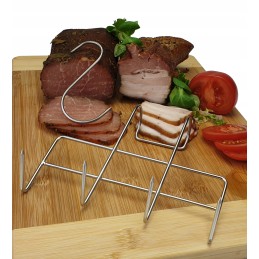 S 310 mėsos kabliukai 10 cm, nerūdijantis plienas, šaltų mėsos gaminių rūkymui, gammon