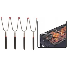 Laužo lazdos, nerūdijančio plieno teleskopinė lazda, 4 vnt