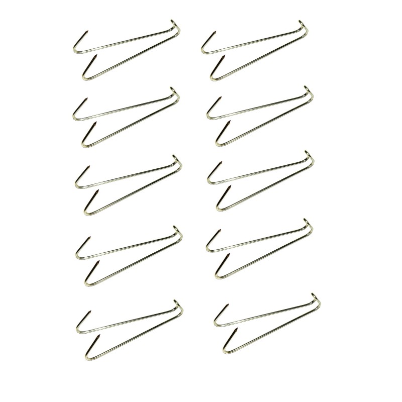 Rūkymo kabliukas, 10 vienetų rinkinys, dvigubas kabliukas 12 cm, storis 2,4 mm