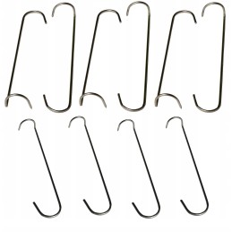 Rūkymo kabliukas, rinkinys iš 10 vnt., užsukamas kabliukas, 17,5 cm, storis, 3 mm