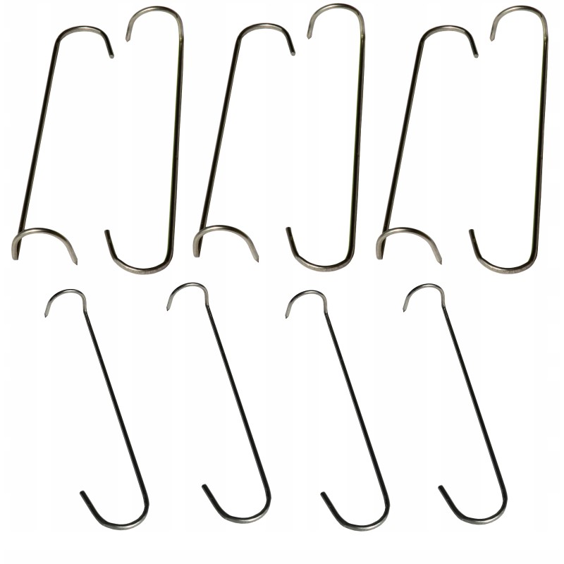 Rūkymo kabliukas, rinkinys iš 10 vnt., užsukamas kabliukas, 17,5 cm, storis, 3 mm
