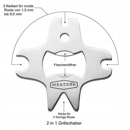 Daugiafunkcis nerūdijančio plieno grilio grandiklis