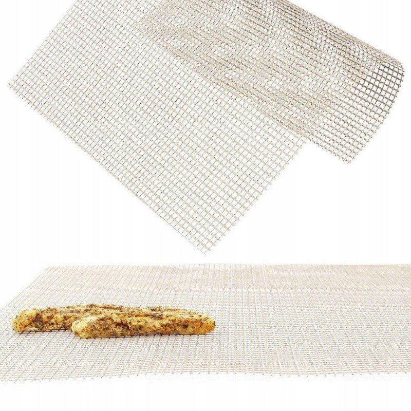 Nelipnus tefloninio tinklelio grilio kilimėlis, skirtas kepsniams kepti