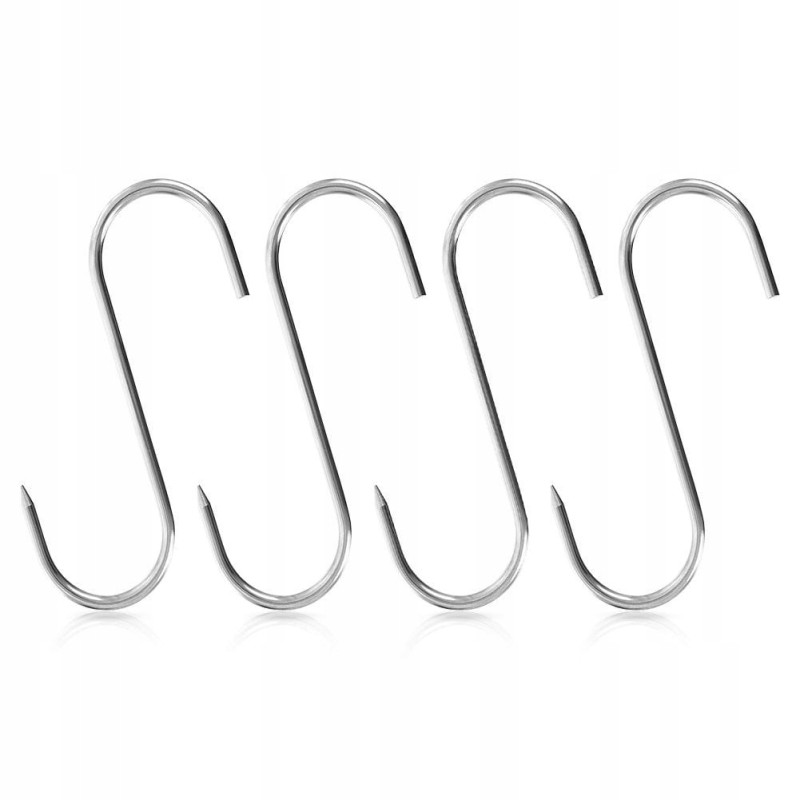 Kabliukas plieninis rūkymo kabliukas, rinkinys 4 vnt 15x12 cm