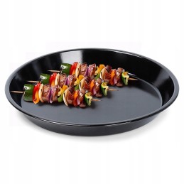 Apvalus plieninis kepimo padėklas, juodas, 28 5 cm