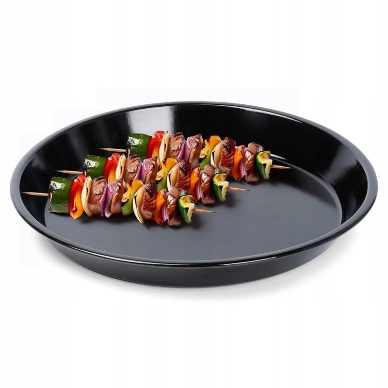 Apvalus plieninis kepimo padėklas, juodas, 28 5 cm